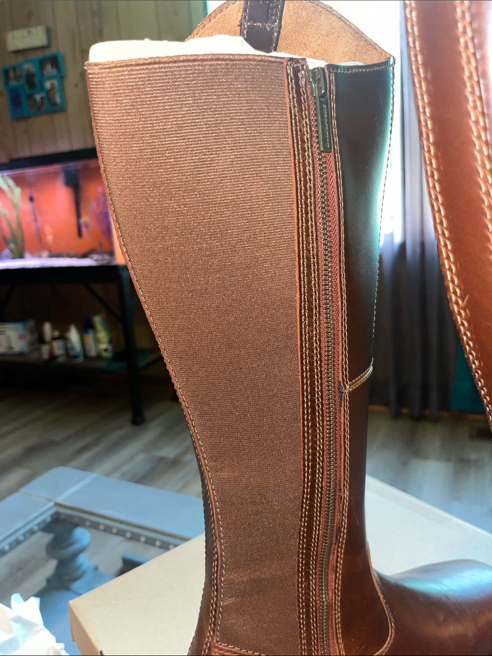 Dr. Martens Brown Leather Knee-High Boots (Amaayah Hi) - Picture 8 of 8